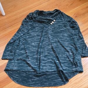 White Birch Green Long Sleeve Top